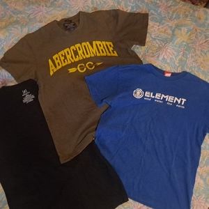 3 shirt bundle. Abercrombie and fitch small. Element blue tee small. George v.